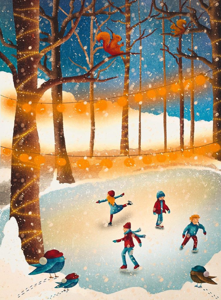 ice rink ice skating winter kids 7564565